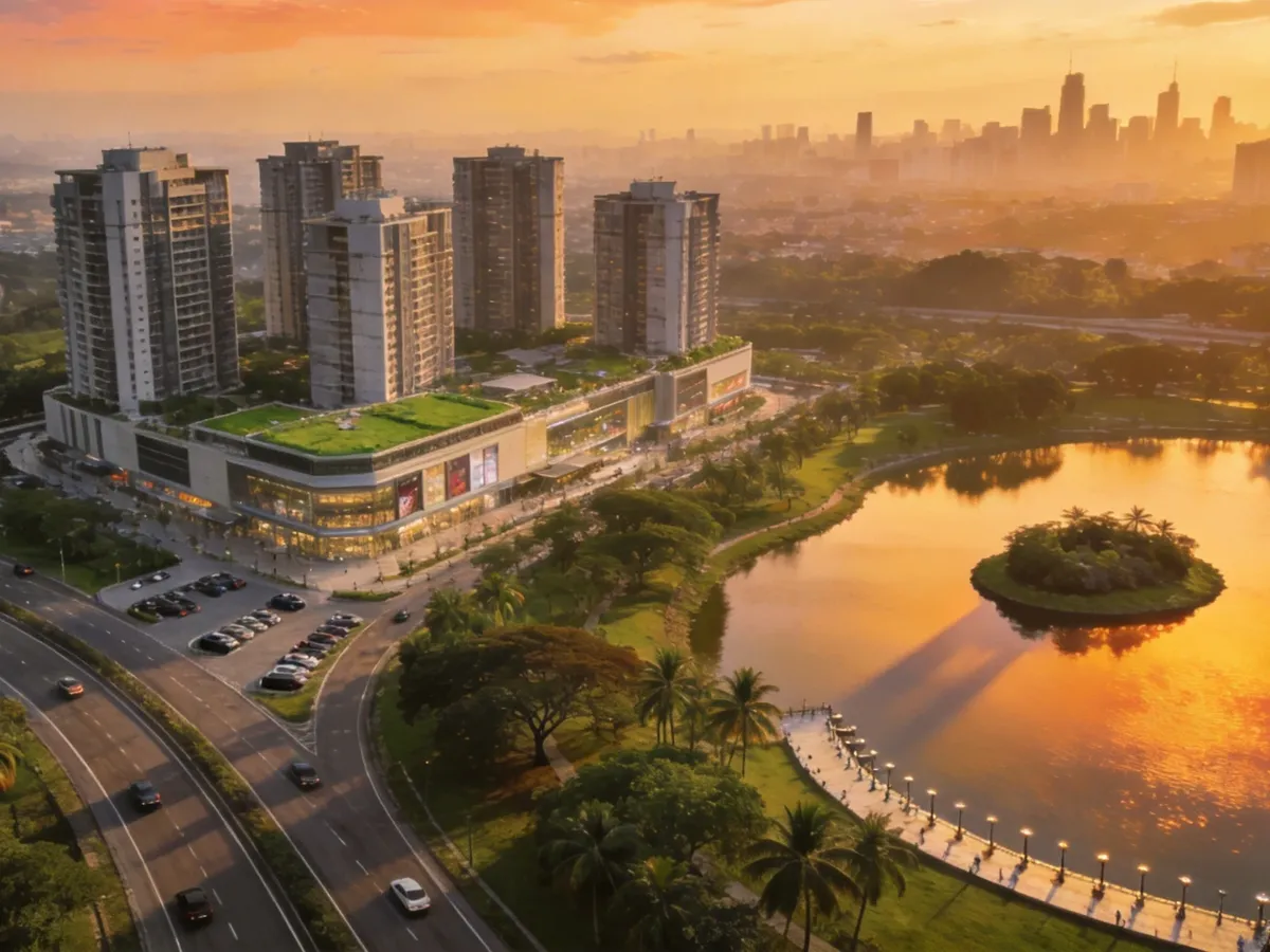 Aerial view of the Subang Jaya Xchange TOD township plan
